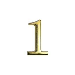 Цифра дверная АЛЛЮР "1" на клеевой основе золото