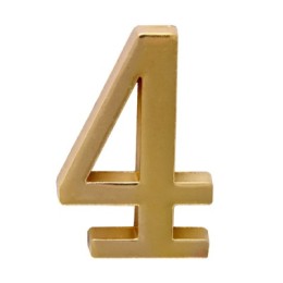 Цифра дверная АЛЛЮР "4" на клеевой основе золото
