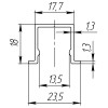 Нижняя направляющая DIY Comfort 60/80/1,3/1500 bottom track (1,5 м)(CFG-778)